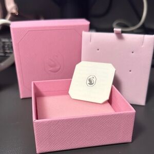 Swarovski pink box with booklet